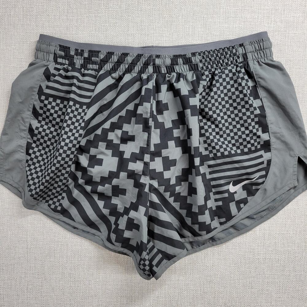 Nike Tempo Runway Lux Dri-FIT Women's M Black Gray Running Athletic Shorts